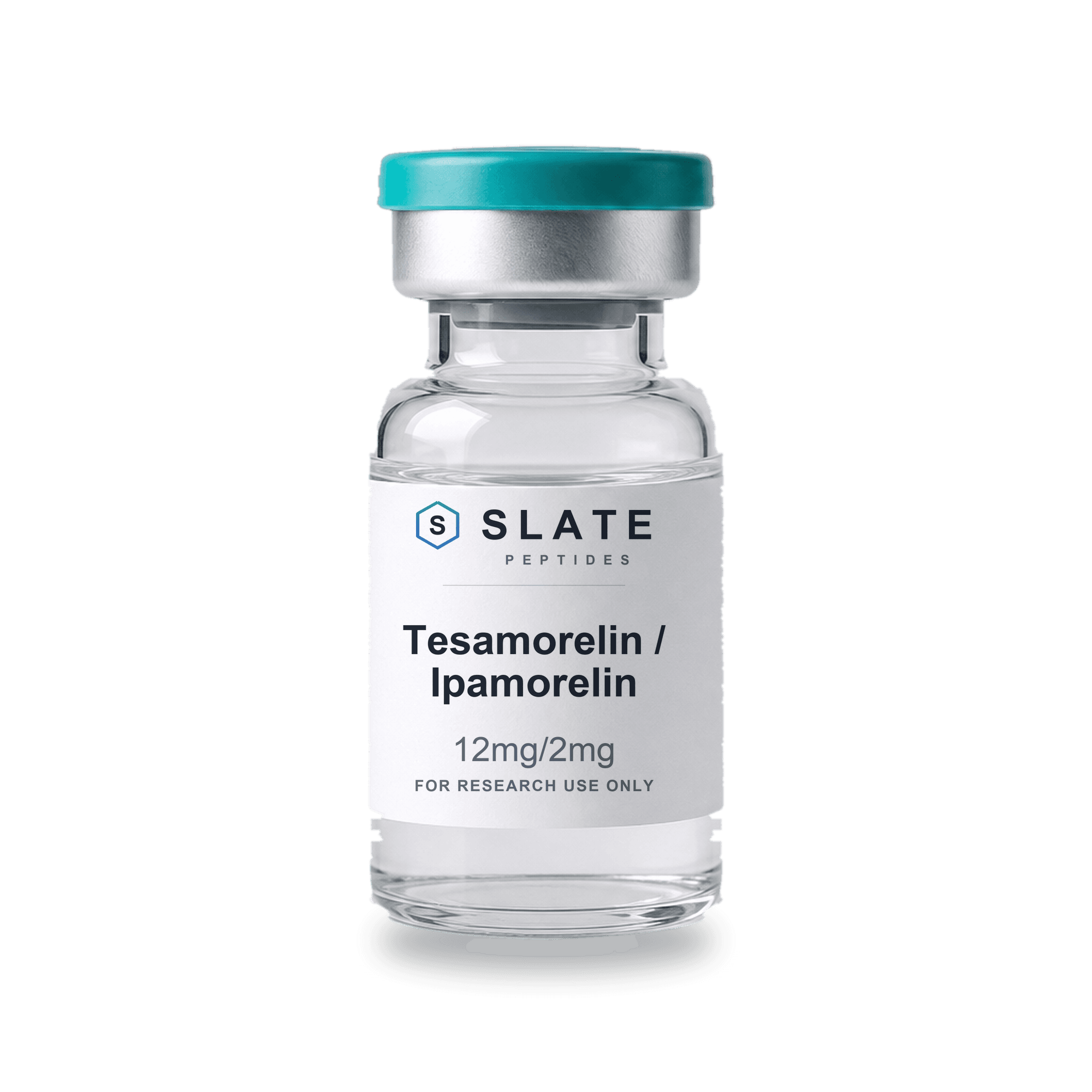 Tesamorelin/Ipamorelin Slate Peptides research product vial
